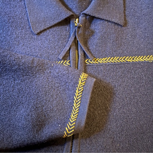 Vintage Woolrich Cardigan Womens Large Blue Full Zip 100% Wool Jacket Woolmark - Picture 6 of 8